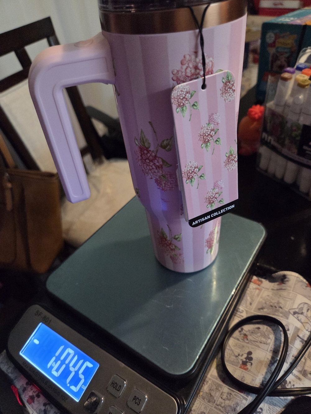Artisan Collection Pink Floral Travel Mug - Pink
